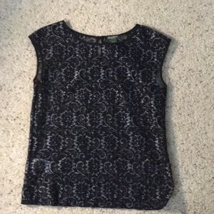 Eddie Bauer Black and Silver top